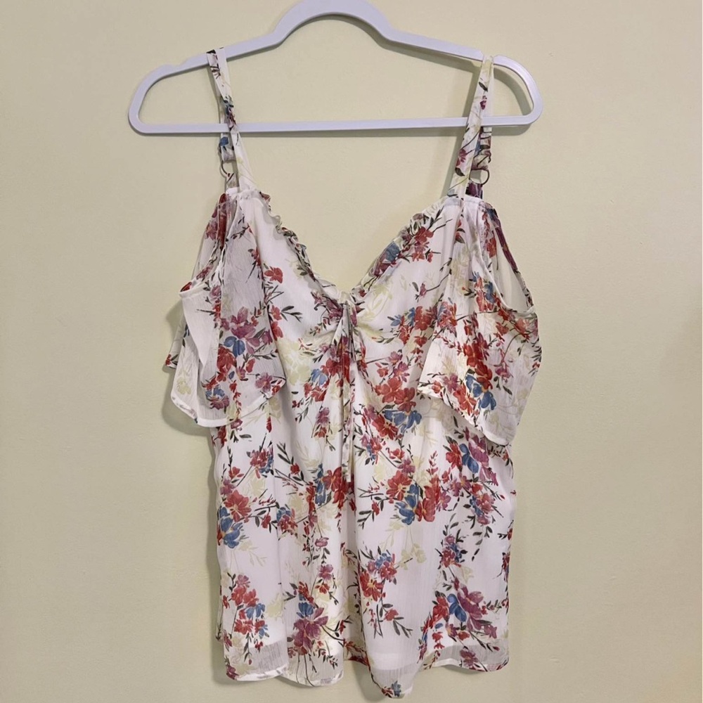 Maurices Floral Print Ruffle Blouse